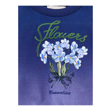 Monnalisa Felpa tinta unita con Stampa Blu per Bambina 19B611 BLU MONNALISA 