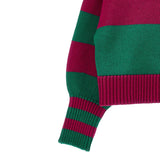 Monnalisa Maglia Bicolore con Fantasia A Righe Verde per Bambina 19B630 VERDE MONNALISA 