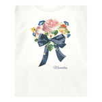 Monnalisa Shirt tinta unita con Stampa Bianco per Bambina 19D601 BIANCO MONNALISA 
