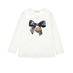 Monnalisa Shirt tinta unita con Stampa Bianco per Bambina 19D612 BIANCO MONNALISA 