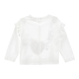 Monnalisa Shirt tinta unita con Stampa Bianco per Bambina 19D614 BIANCO MONNALISA 