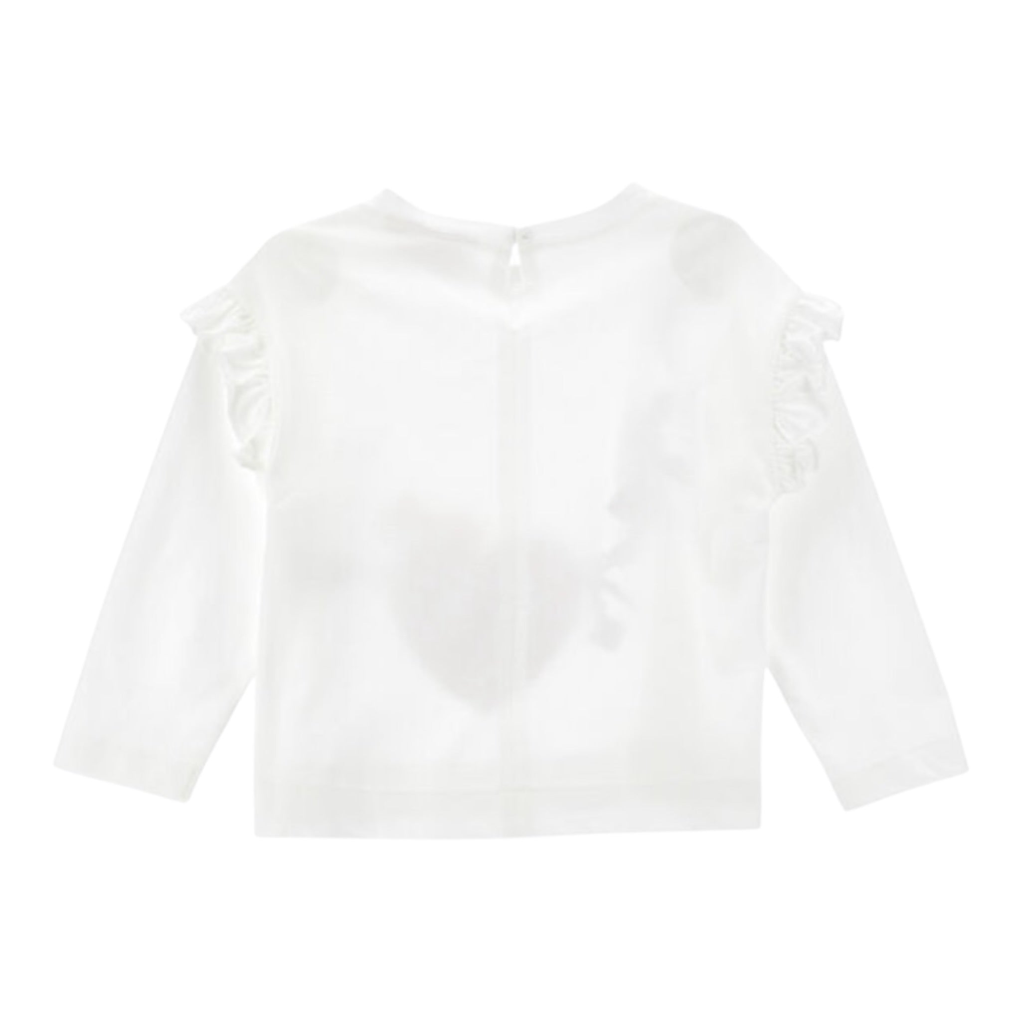 Monnalisa Shirt tinta unita con Stampa Bianco per Bambina 19D614 BIANCO MONNALISA 