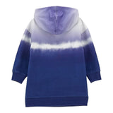 Monnalisa Abito Felpa Bicolore con Stampa E Cappuccio Blu per Bambina 19D906 BLU MONNALISA 
