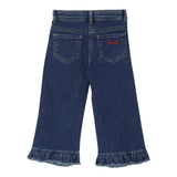 Monnalisa Jeans tinta unita con Ricami Blu per Bambina 19F417NP BLU MONNALISA 