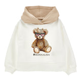 Monnalisa Completo 2 Pezzi Felpa-Pantalone Bicolore Beige per Bambina 19F500X BEIGE MONNALISA 