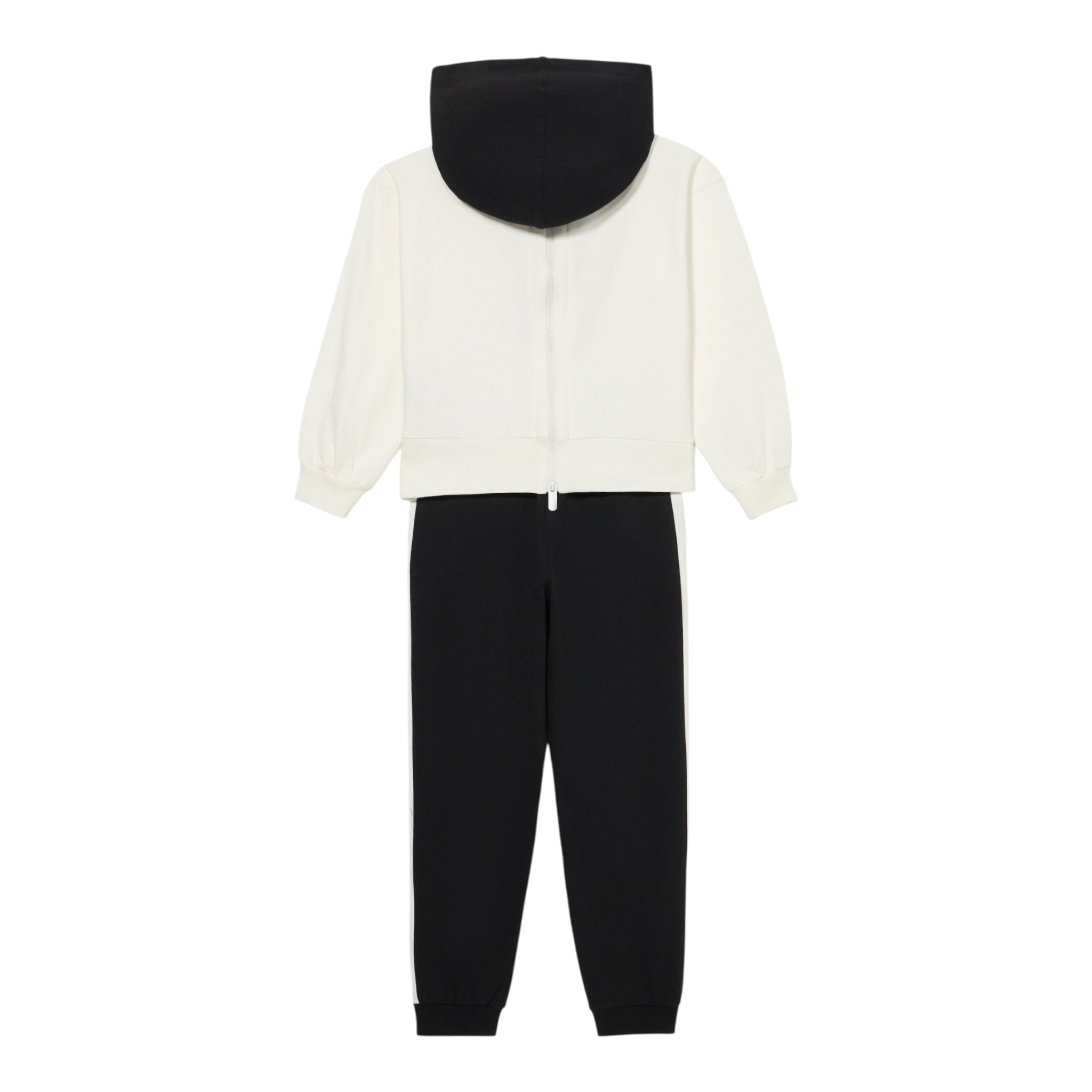 Monnalisa Completo 2 Pezzi Felpa-Pantalone Bicolore Bianco/Nero per Bambina 19F500XX BIANCO/NERO MONNALISA 