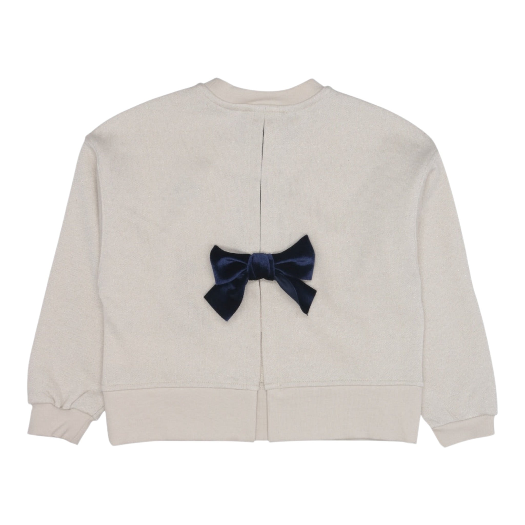 Monnalisa Felpa tinta unita con Stampa Beige per Bambina 19F603 BEIGE MONNALISA 