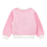 Monnalisa Felpa Bicolore con Stampa Bianco/Rosa per Neonata 19F606 BIANCO/ROSA MONNALISA 