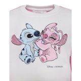 Monnalisa Felpa Bicolore con Stampa Bianco/Rosa per Neonata 19F606NX BIANCO/ROSA MONNALISA 