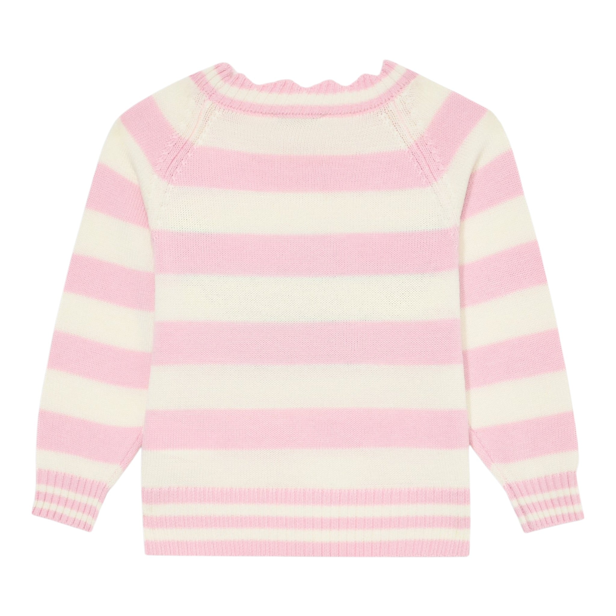 Monnalisa Maglia Girocollo Bicolore con Ricami Rosa per Bambina 19F609 ROSA MONNALISA 