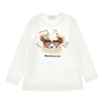 Monnalisa Shirt tinta unita con Stampa Bianco per Neonata 19F612N BIANCO MONNALISA 