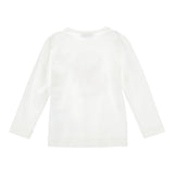 Monnalisa Shirt tinta unita con Stampa Panna per Bambina 19F612XX PANNA MONNALISA 