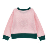 Monnalisa Maglia Girocollo tinta unita con Profili In Contrasto Rosa per Bambina 19F615 ROSA MONNALISA 