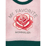 Monnalisa Maglia Girocollo tinta unita con Profili In Contrasto Rosa per Bambina 19F615 ROSA MONNALISA 