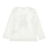 Monnalisa Shirt tinta unita con Stampa Panna per Bambina 19F616X PANNA MONNALISA 