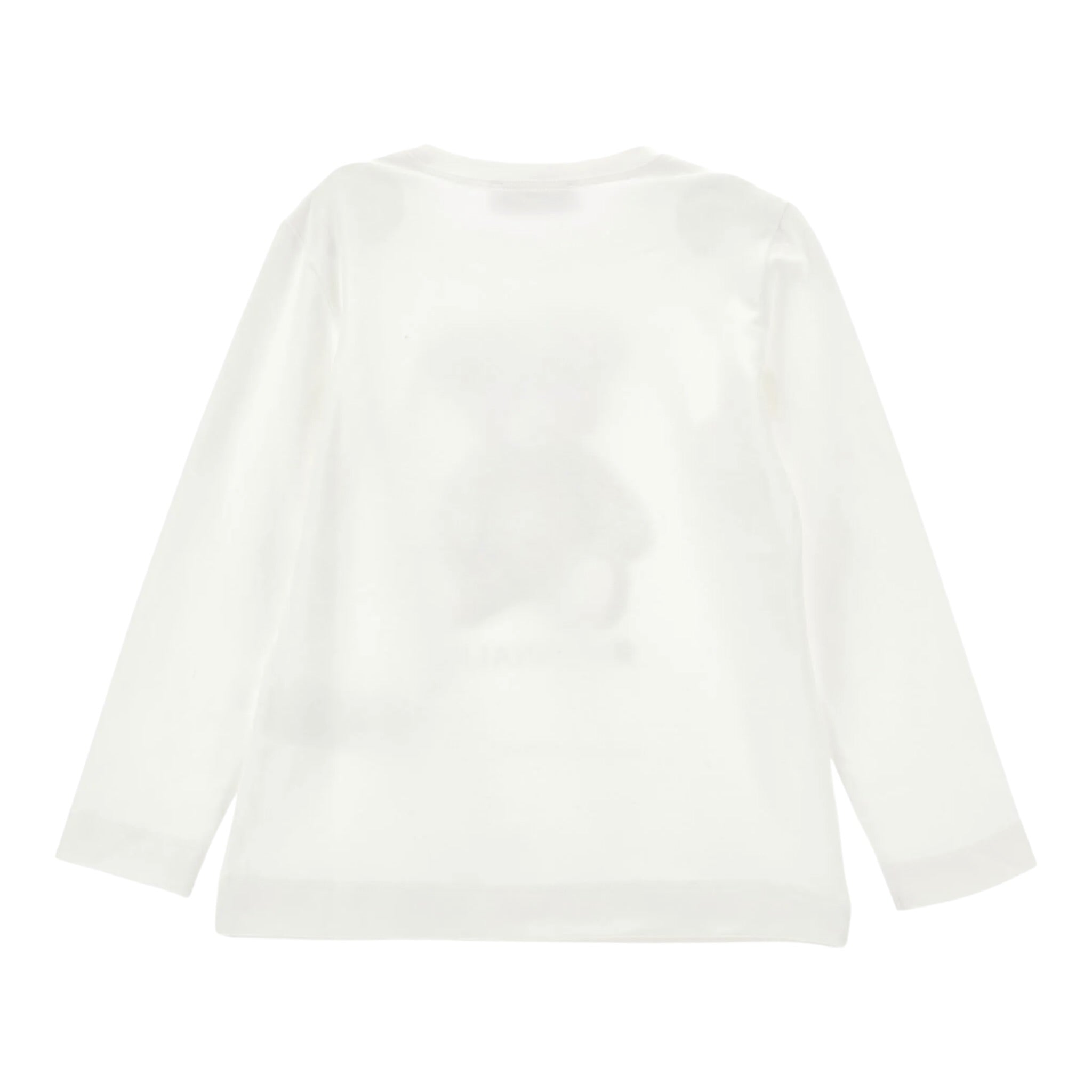 Monnalisa Shirt tinta unita con Stampa Panna per Bambina 19F616X PANNA MONNALISA 