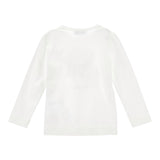 Monnalisa Shirt Girocollo Tinta Unta con Stampa Bianco per Bambina 19F624X BIANCO MONNALISA 