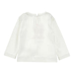 Monnalisa Shirt tinta unita con Stampa Bianco per Bambina 19F631NP BIANCO MONNALISA 