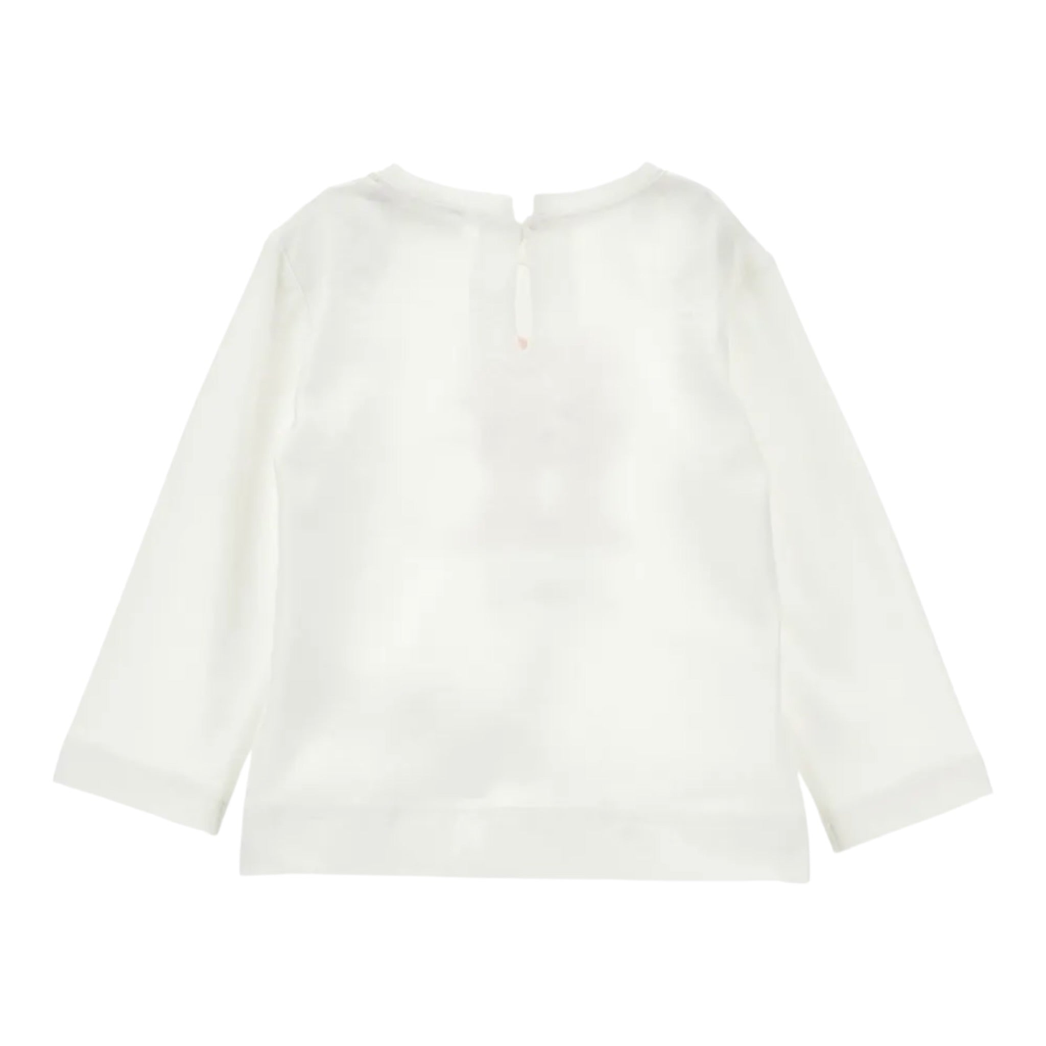 Monnalisa Shirt tinta unita con Stampa Bianco per Bambina 19F631NP BIANCO MONNALISA 