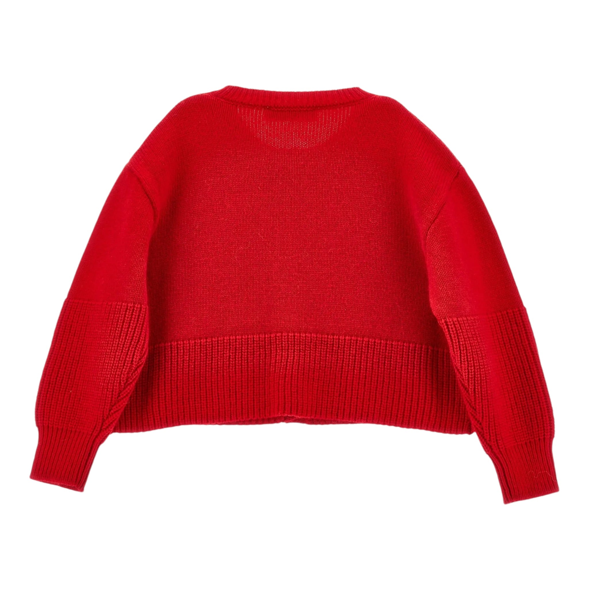 Monnalisa Cardigan tinta unita con Ricami Rosso per Bambina 19F801 ROSSO MONNALISA 