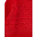 Monnalisa Cardigan tinta unita con Ricami Rosso per Bambina 19F801 ROSSO MONNALISA 