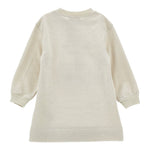Monnalisa Abito tinta unita con Stampa Beige per Bambina 19F900X BEIGE MONNALISA 