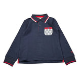 Monnalisa Polo tinta unita con Colletto E Taschino Blu per Bambino 220608 BLU MONNALISA 