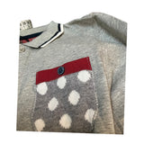 Monnalisa Polo tinta unita con Colletto E Taschino Grigio per Bambino 220608 GRIGIO MONNALISA 