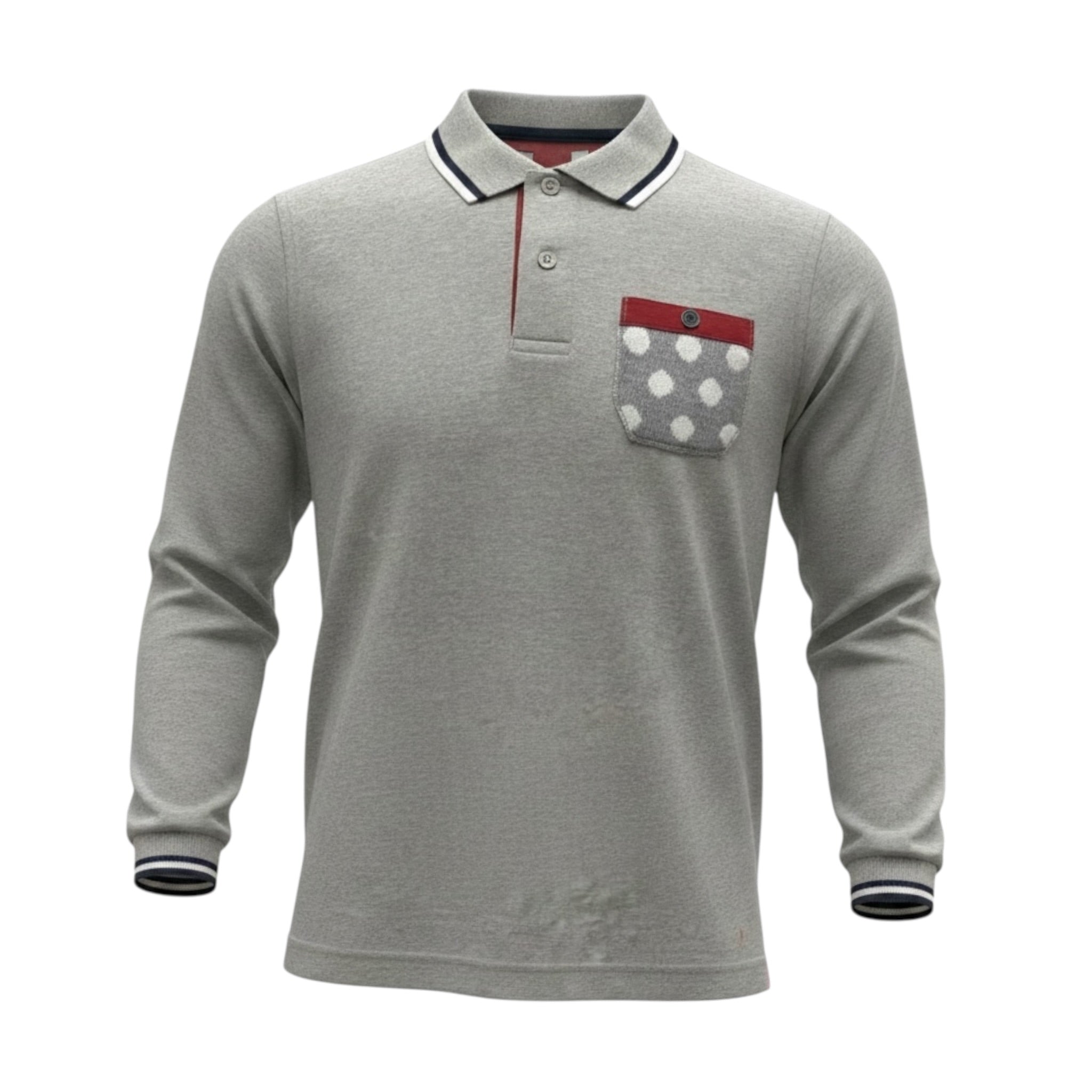 Monnalisa Polo tinta unita con Colletto E Taschino Grigio per Bambino 220608 GRIGIO MONNALISA 