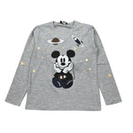 Monnalisa Shirt Girocollo tinta unita con Stampa Grigio per Bambino 252602 GRIGIO MONNALISA 