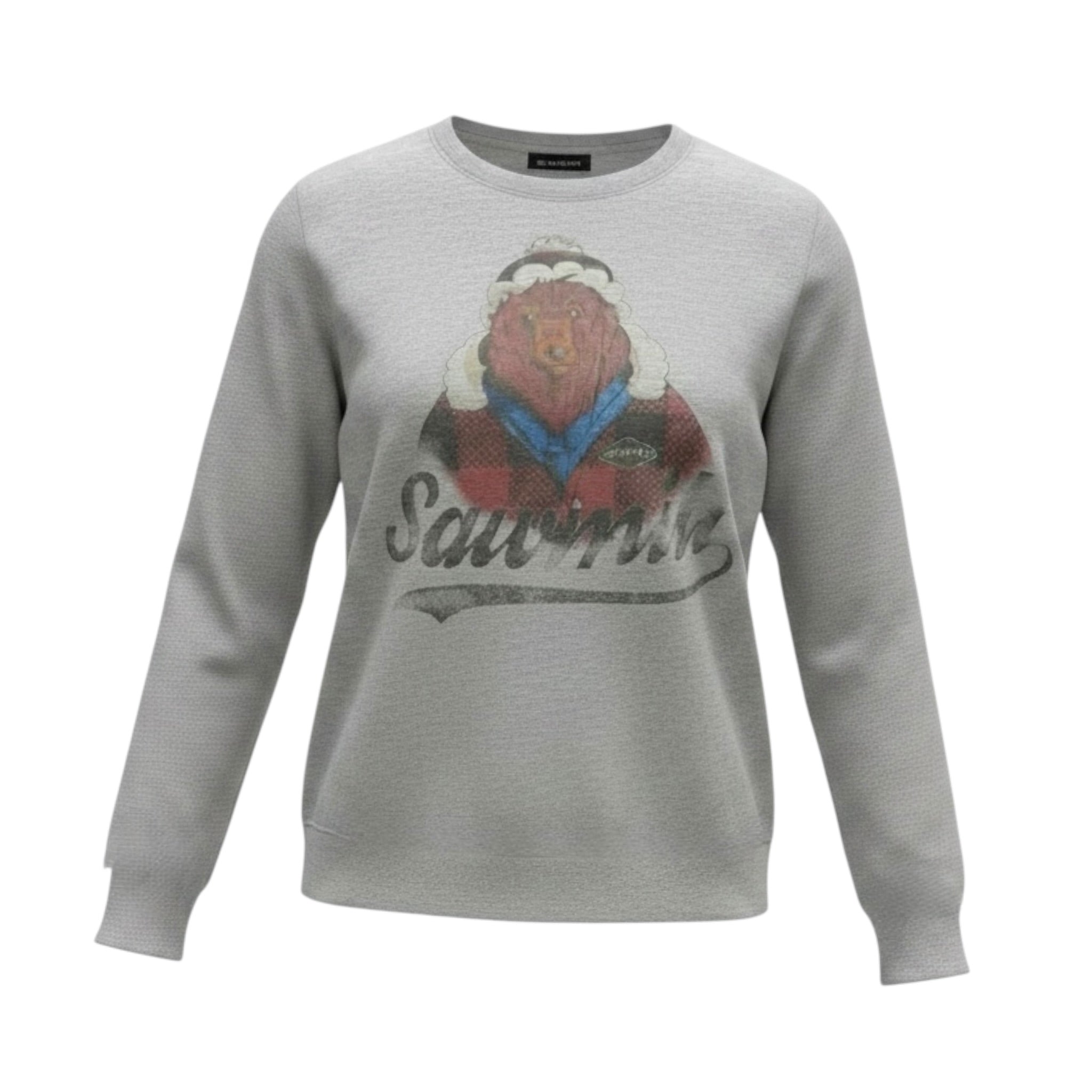 Monnalisa Shirt Girocollo tinta unita con Stampa Grigio per Bambina 254611 GRIGIO MONNALISA 