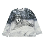 Monnalisa Shirt tinta unita con Stampa Blu per Bambino 256604 BLU MONNALISA 