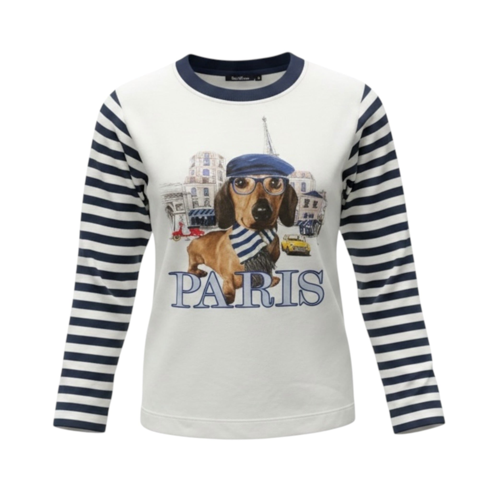Monnalisa Shirt Girocollo tinta unita con Stampa E Fantasia A Righe Bianco per Bambina 256624 BIANCO MONNALISA 