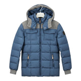 Monnalisa Giubbino tinta unita con Cappuccio Blu per Bambino 25815 BLU MONNALISA 
