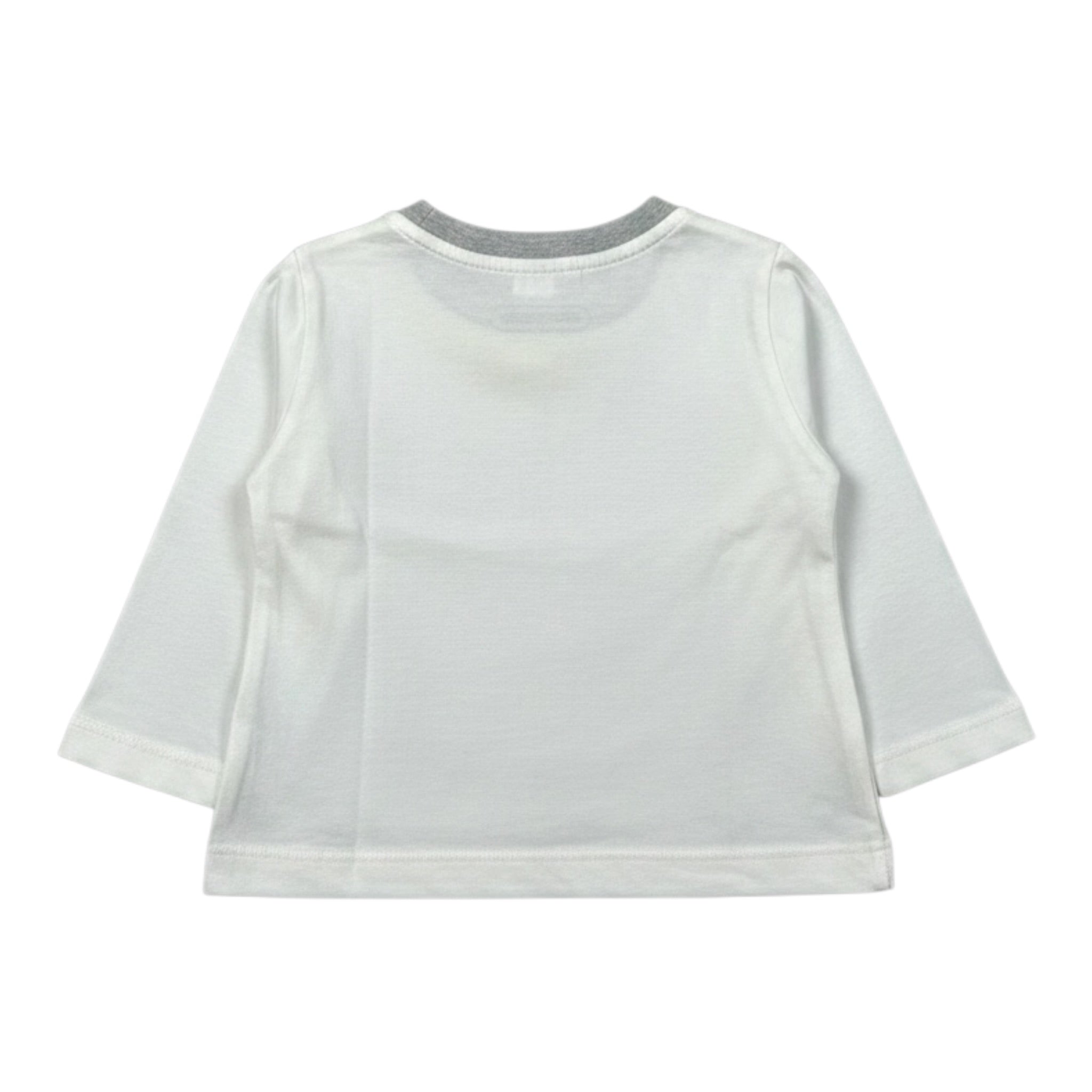 Monnalisa Shirt Girocollo tinta unita con Stampe Bianco per Neonato 280601 BIANCO MONNALISA 