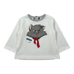 Monnalisa Shirt Girocollo tinta unita con Stampe Bianco per Neonato 280601 BIANCO MONNALISA 