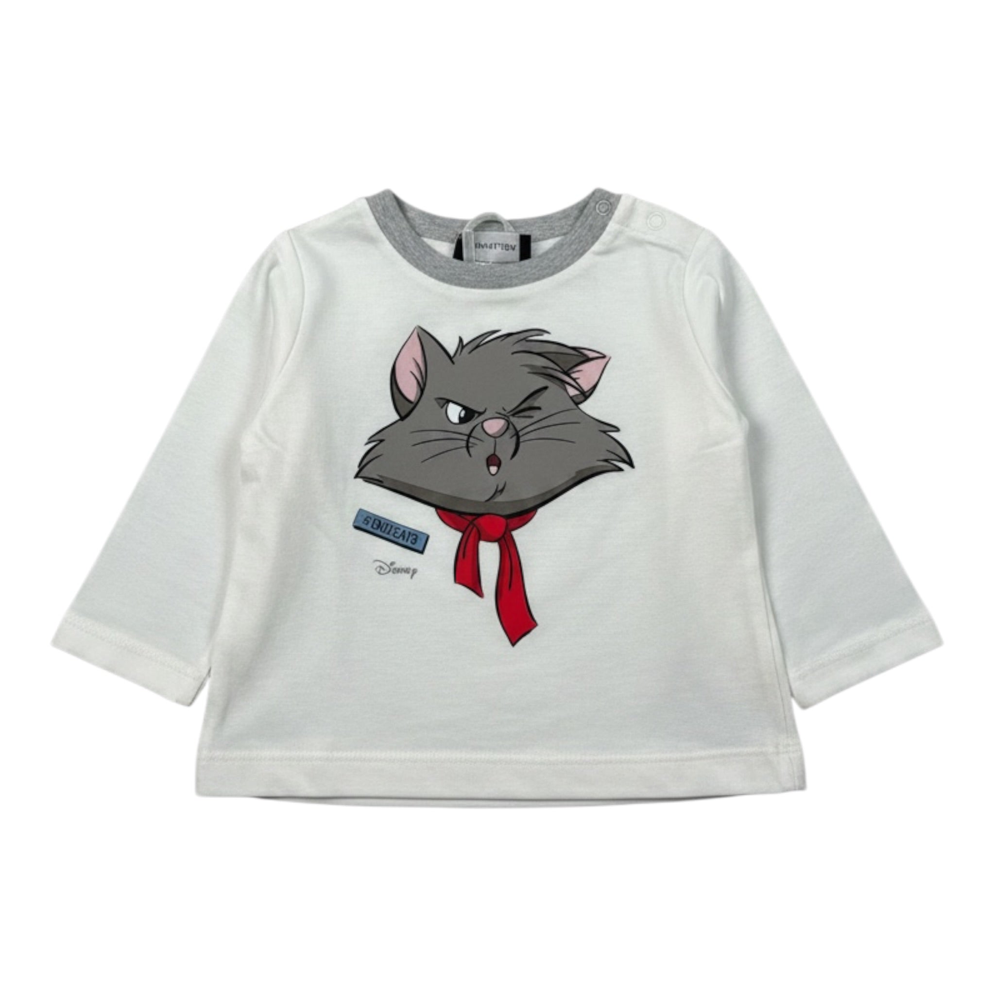Monnalisa Shirt Girocollo tinta unita con Stampe Bianco per Neonato 280601 BIANCO MONNALISA 