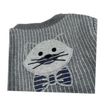 Monnalisa Cardigan tinta unita con Fantasia A Righe Grigio per Neonato 280801 GRIGIO MONNALISA 