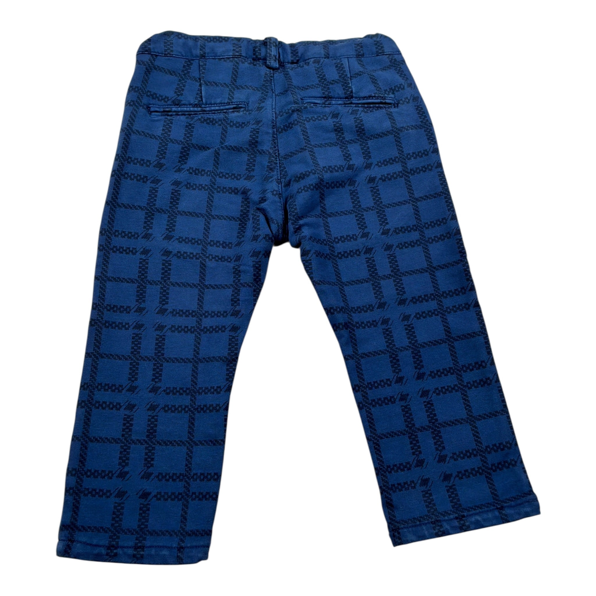 Monnalisa Pantalone tinta unita con Girovita Regolabile Blu per Neonato 282401 BLU MONNALISA 