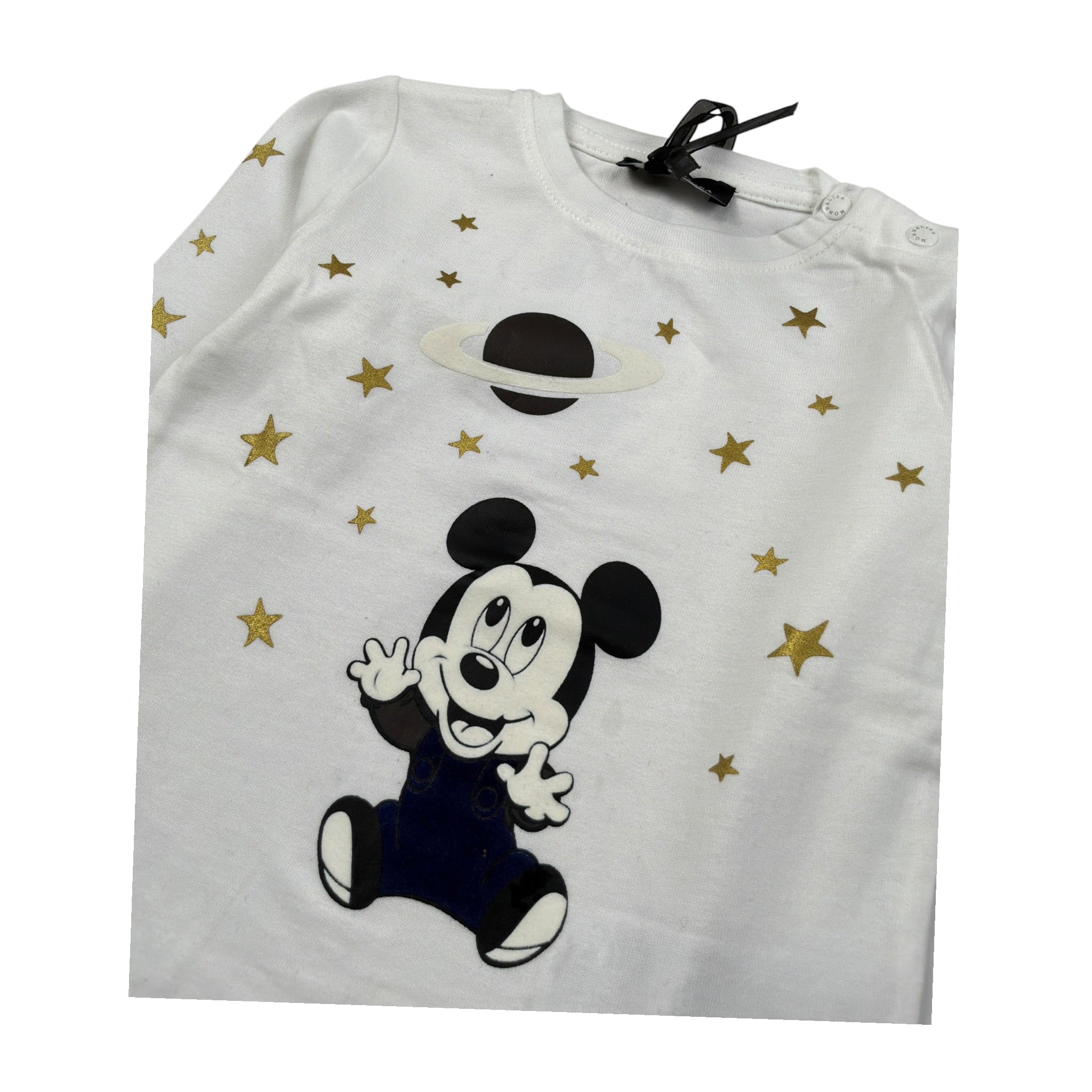 Monnalisa Shirt Girocollo tinta unita con Stampa Bianco per Neonato 282603 BIANCO MONNALISA 