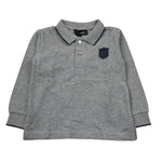 Monnalisa Polo Manica Lunga tinta unita Grigio per Neonato 282604 GRIGIO MONNALISA 