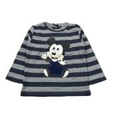 Monnalisa Shirt Bicolore Fantasia A Righr Grigio/Blu per Neonato 282605 GRIGIO/BLU MONNALISA 
