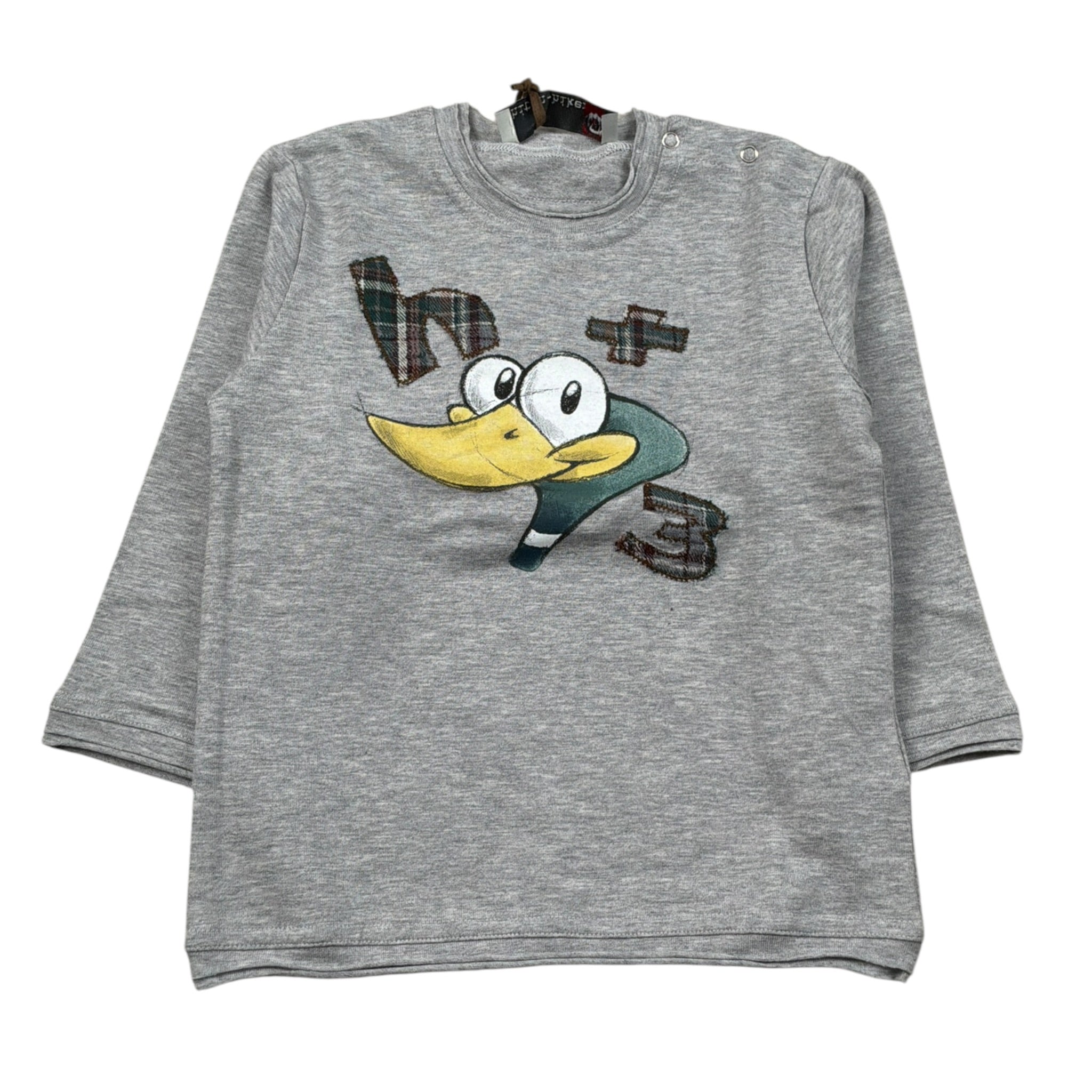 Monnalisa Shirt Girocollo tinta unita con Stampe Grigio per Neonato 282607P5 GRIGIO MONNALISA 