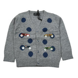 Monnalisa Cardigan tinta unita con Ricami Grigio per Neonato 282800 GRIGIO MONNALISA 