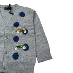 Monnalisa Cardigan tinta unita con Ricami Grigio per Neonato 282800 GRIGIO MONNALISA 