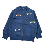 Monnalisa Felpa tinta unita con Stampa E Zip Blu per Neonato 282803 BLU MONNALISA 