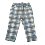 Monnalisa Pantalone Fantasia Quadri con Elastico In Vita Azzurro per Neonato 286408 AZZURRO MONNALISA 