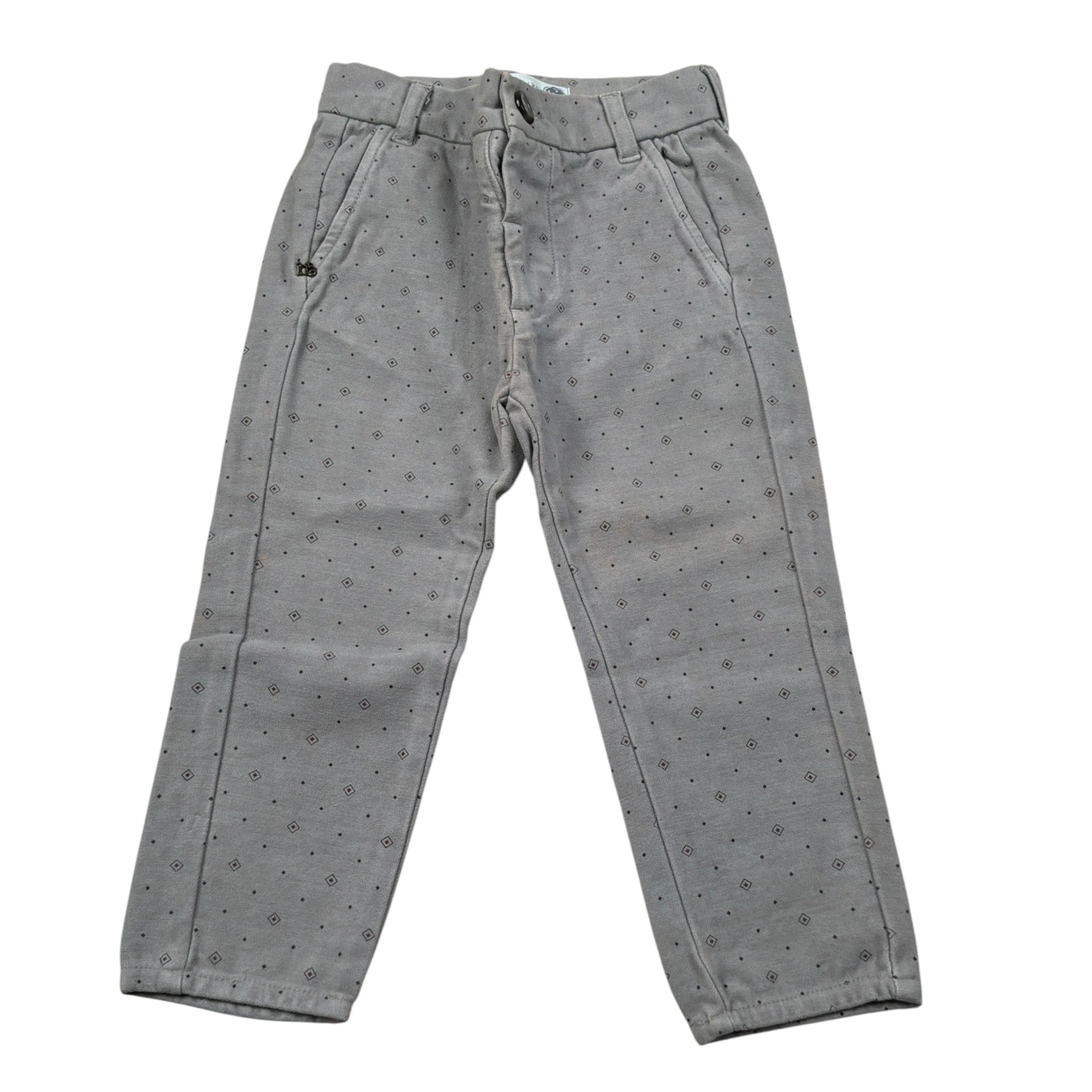 Monnalisa Pantalone tinta unita con Girovita Regolabile Grigio per Neonato 288411 GRIGIO MONNALISA 