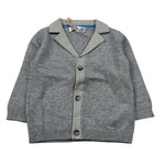 Monnalisa Cardigan tinta unita con Ricami Grigio per Neonato 288805 GRIGIO MONNALISA 