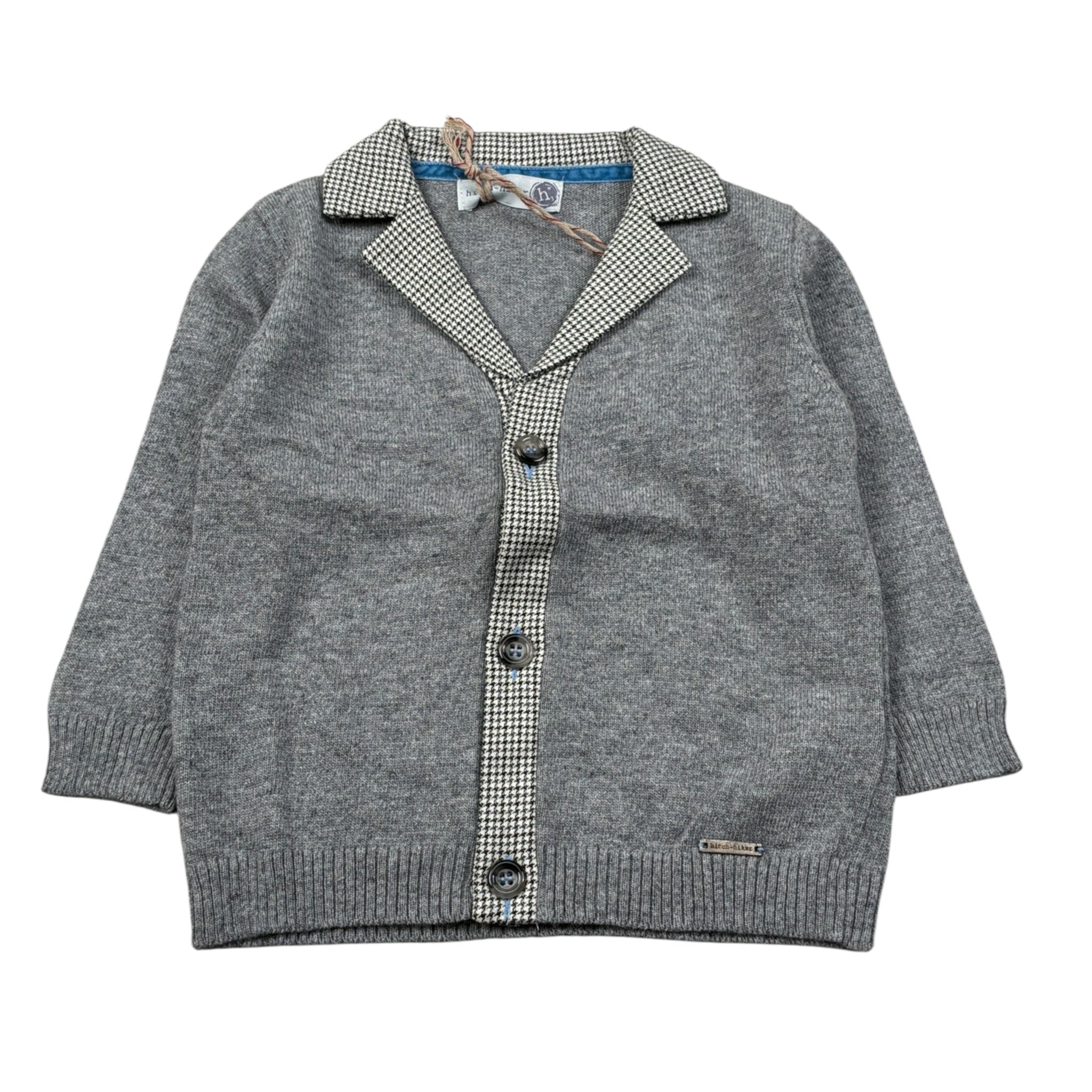 Monnalisa Cardigan tinta unita con Ricami Grigio per Neonato 288805 GRIGIO MONNALISA 